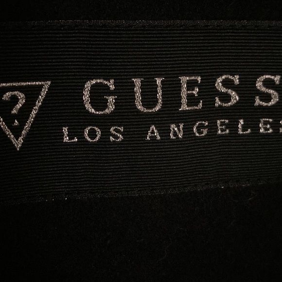 Guess Black Peacoat Double Breasted Wool Blend Coat Jacket Women’s Sz Small - Picture 6 of 10